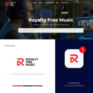 RoyaltyFreeMusic.io | Logo Design by Alexturner
