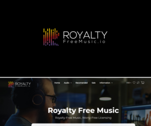 RoyaltyFreeMusic.io | Logo Design by step forward 2