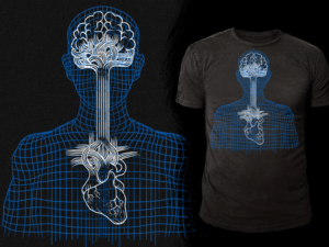 Oakland Tree Into Human Brain and Heart | Diseño de Camiseta por Falih A