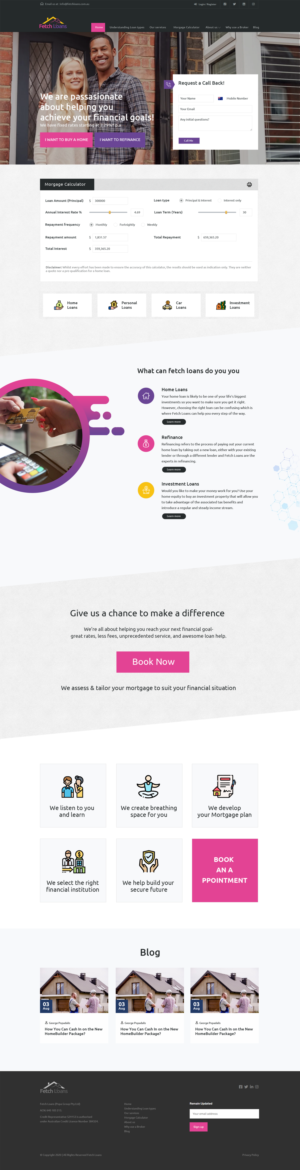 Web Design by  Artman for Fetch Loans | Design: #25252461