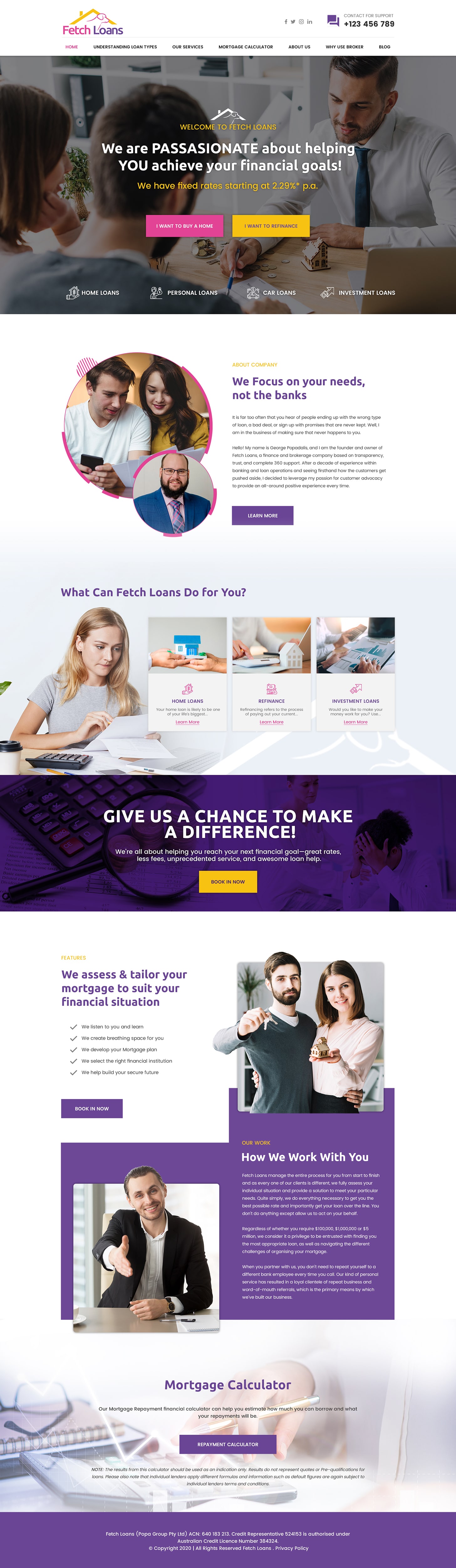 Web Design by DesignerNoor for Fetch Loans | Design: #25252639