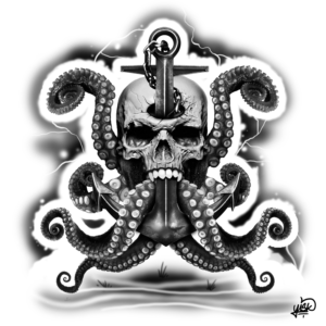 Creatively designed octopus skull/face tattoo | Design de Tatouage par El Yisk 2