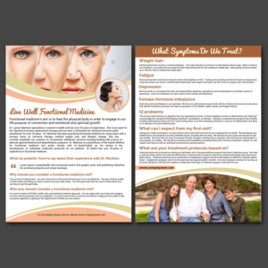 Live Well is the company name.  Our sister company is Santa Fe Ob/Gyn | Design de Flyer par Schöpfer