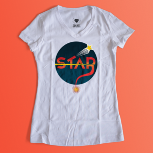 Stars shine bright but die out and burst into the universe. Kind of the life Cycle of People | T-Shirt-Design von Ana White