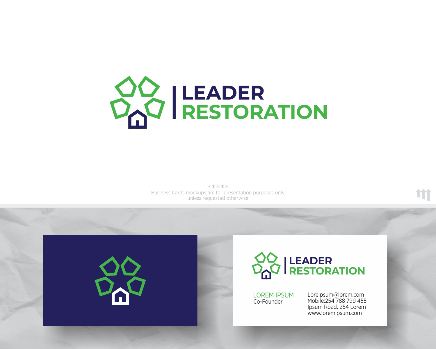 Logo Design by MBARO for Leader Restoration | Design #25281524