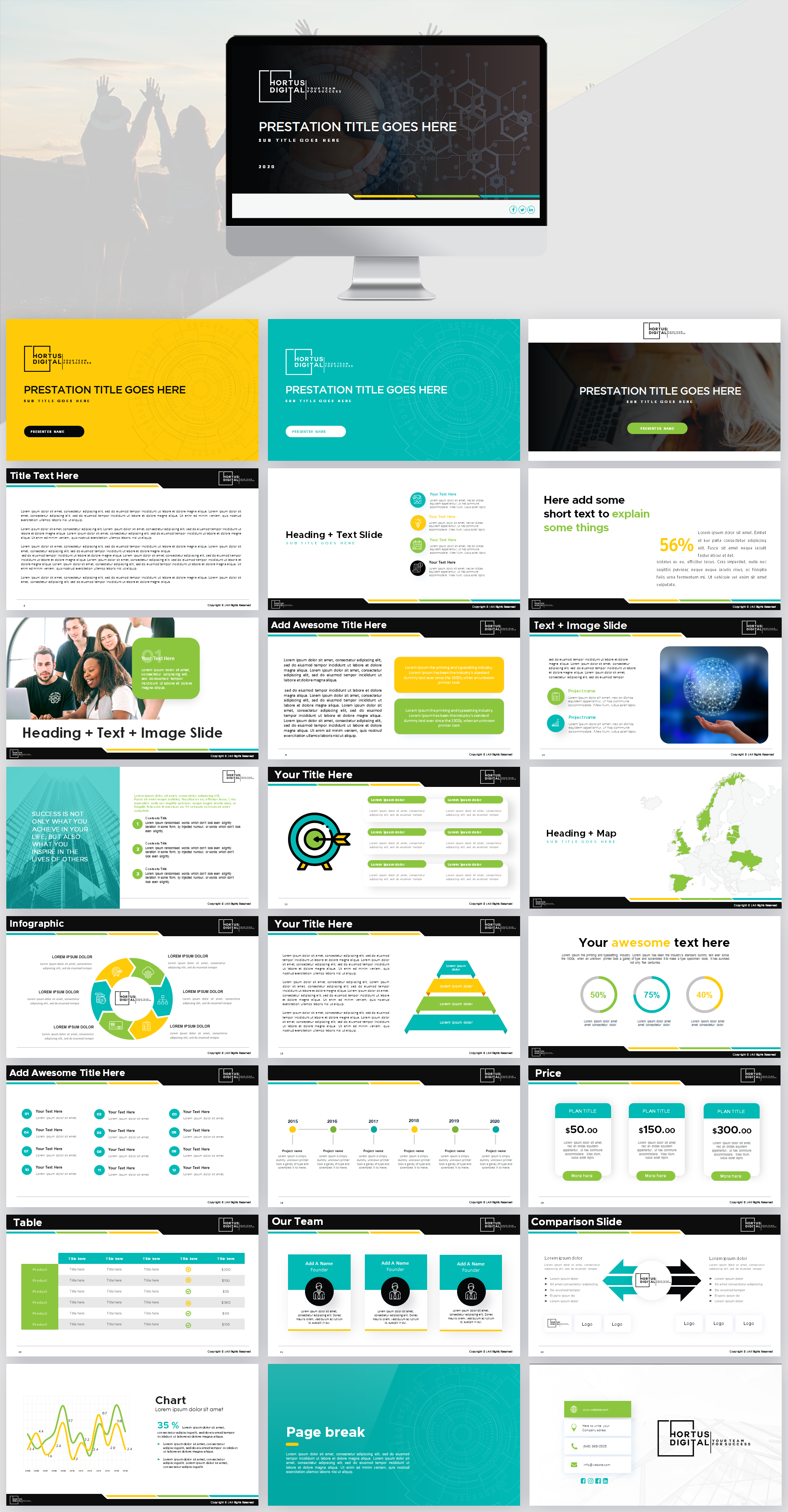 PowerPoint-Design von IndreDesign für HORTUS Digital | Design #25276812