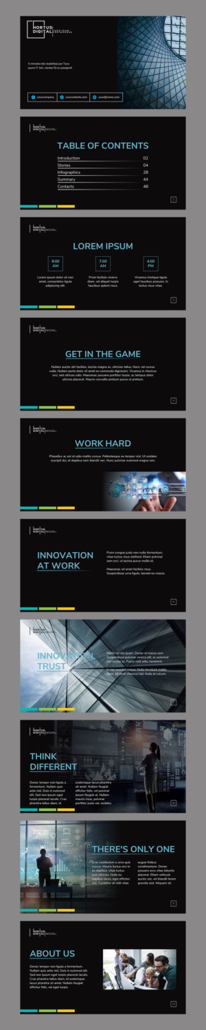 PowerPoint Design by cdrodrigo48 for HORTUS Digital | Design #25283182
