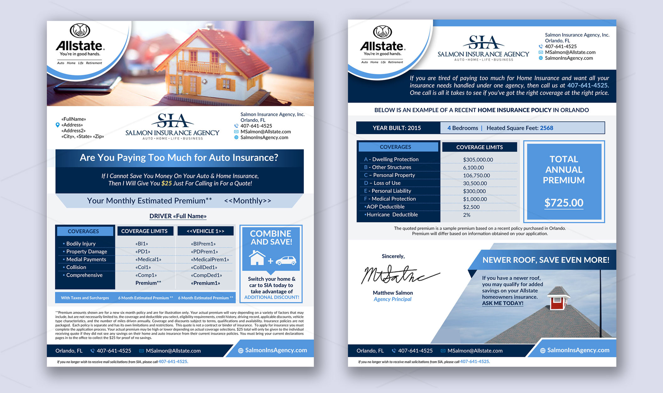 Flyer Design by DA. for Salmon Insurance Agency, Inc. | Design #25266135