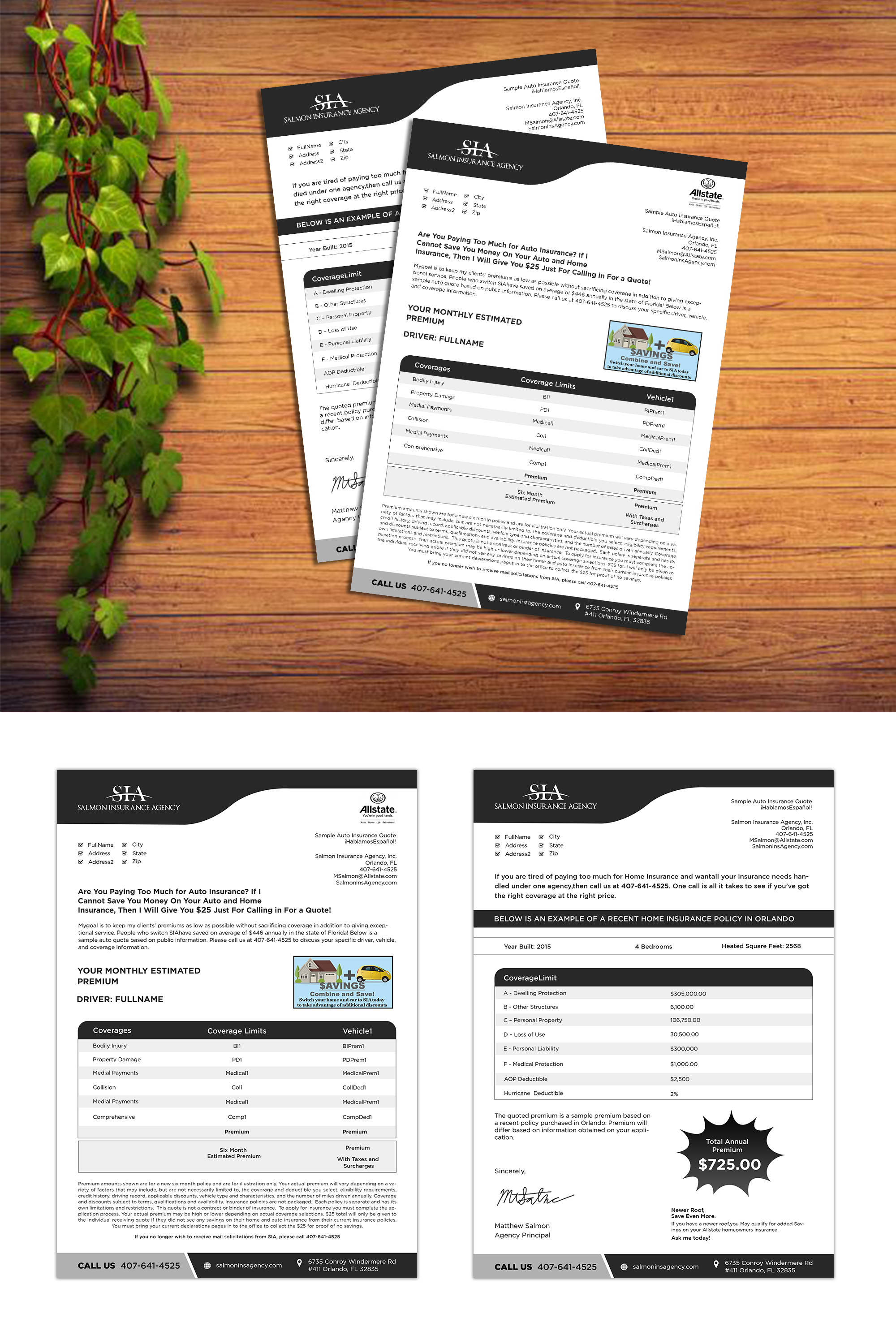 Design de Flyer par ZeneFashions pour Salmon Insurance Agency, Inc. | Design #25266770