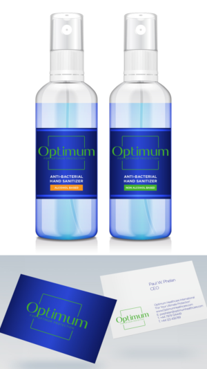 Optimum  Hand Sanitiser Spray Product Range for International  Markets | Packaging Design by wiesnu.adji