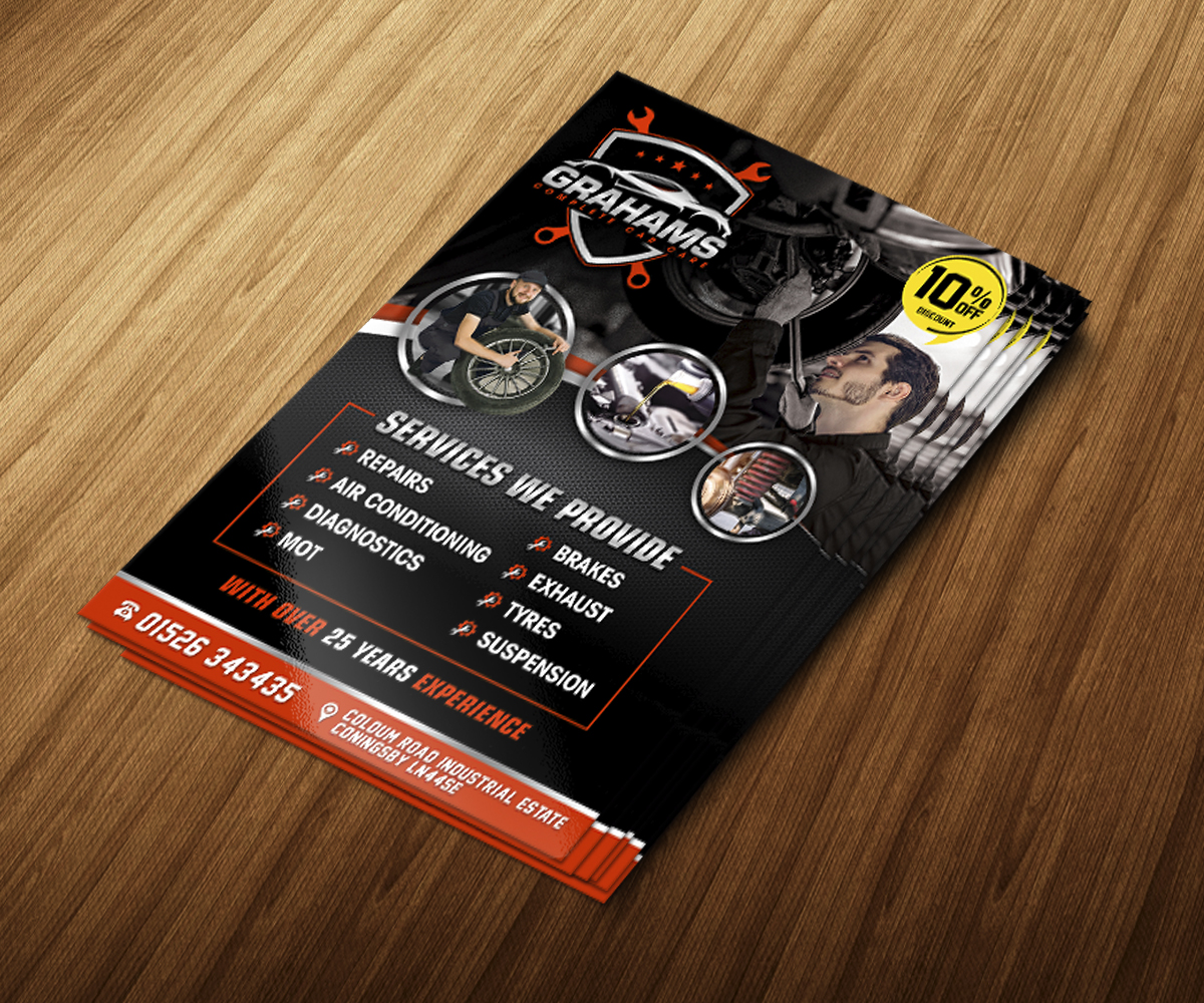 Flyer Design by jeffdefy for Grahams complete car care  | Design #25309194