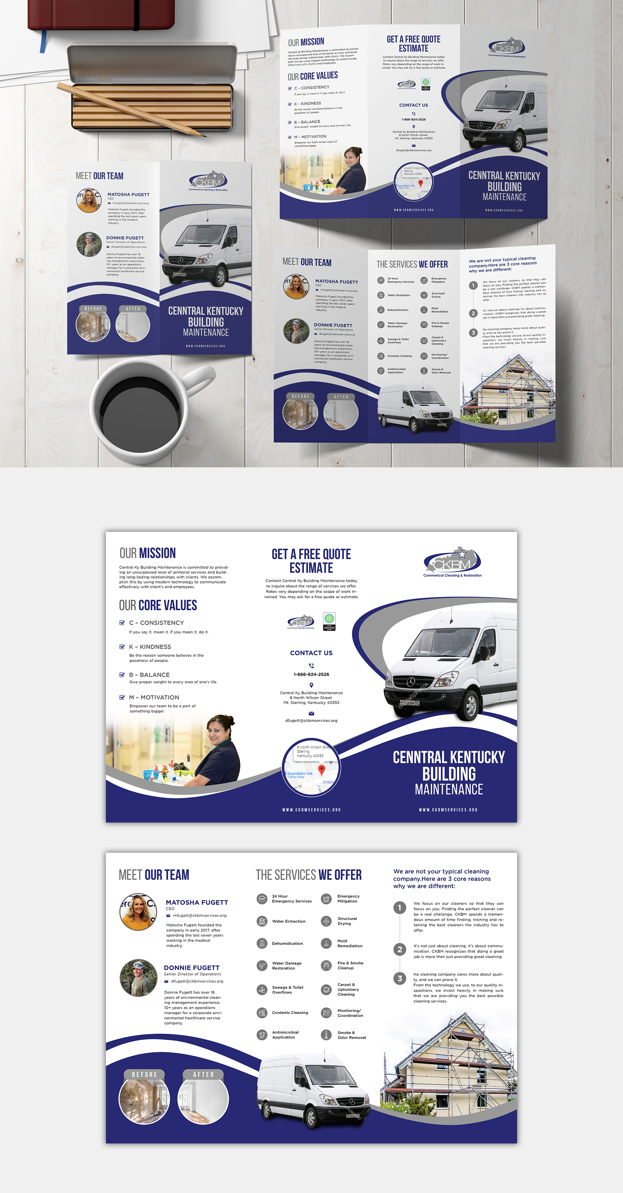 Brochure Design by ZeneFashions for CKBM Services | Design #25276656