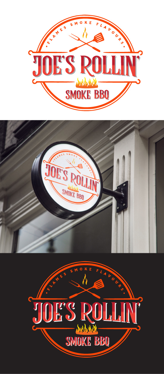 Logo Design by javed.iqbal for Joe's Rollin' Smoke BBQ | Design #25291273