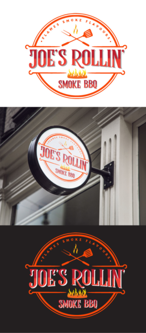 Logo Design by javed.iqbal for Joe's Rollin' Smoke BBQ | Design: #25291273