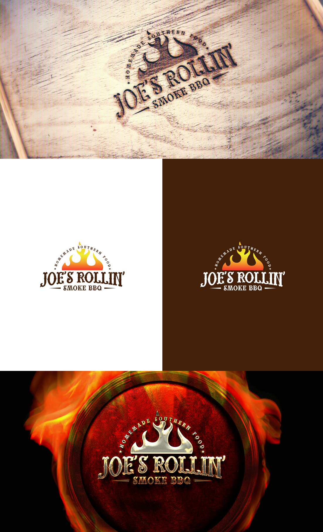Logo Design by GLDesigns for Joe's Rollin' Smoke BBQ | Design #25264899