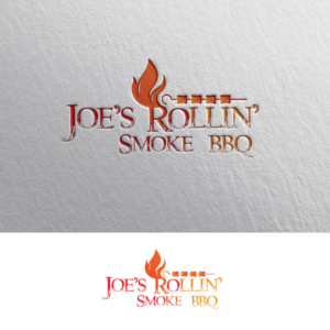 Joe's Rollin' Smoke BBQ | Logo Design by nzdesigners