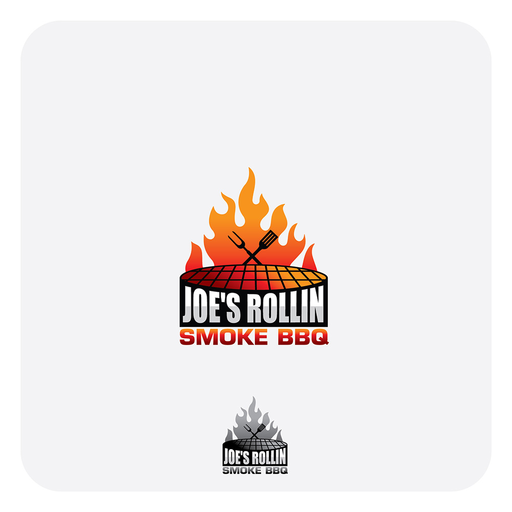 Logo Design by Maxo-Biz for Joe's Rollin' Smoke BBQ | Design #25269809