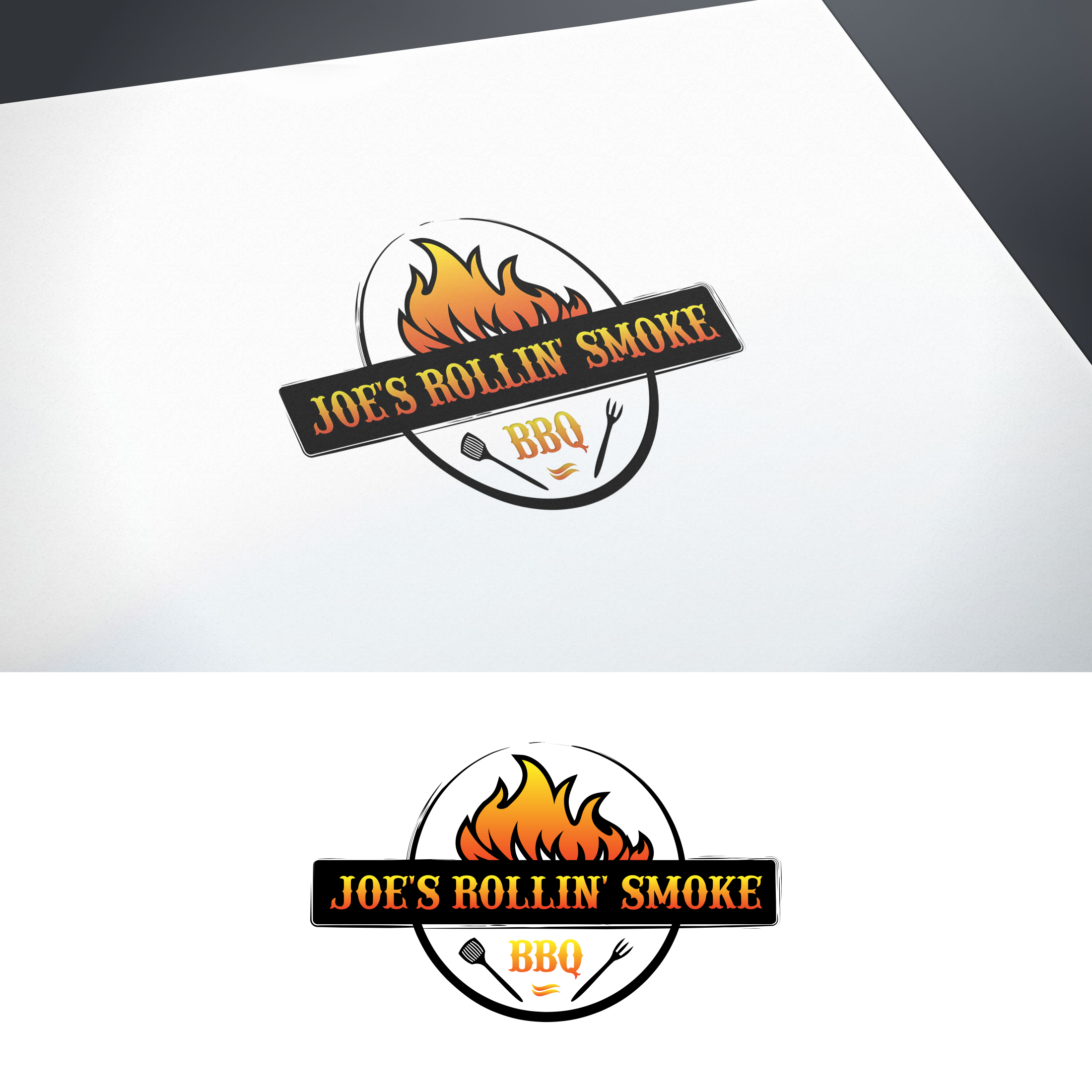 Logo Design by tejo for Joe's Rollin' Smoke BBQ | Design #25264980