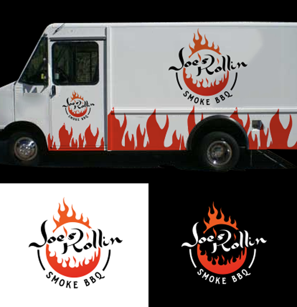 Logo Design by Cre@8ive.Colors for Joe's Rollin' Smoke BBQ | Design #25268804