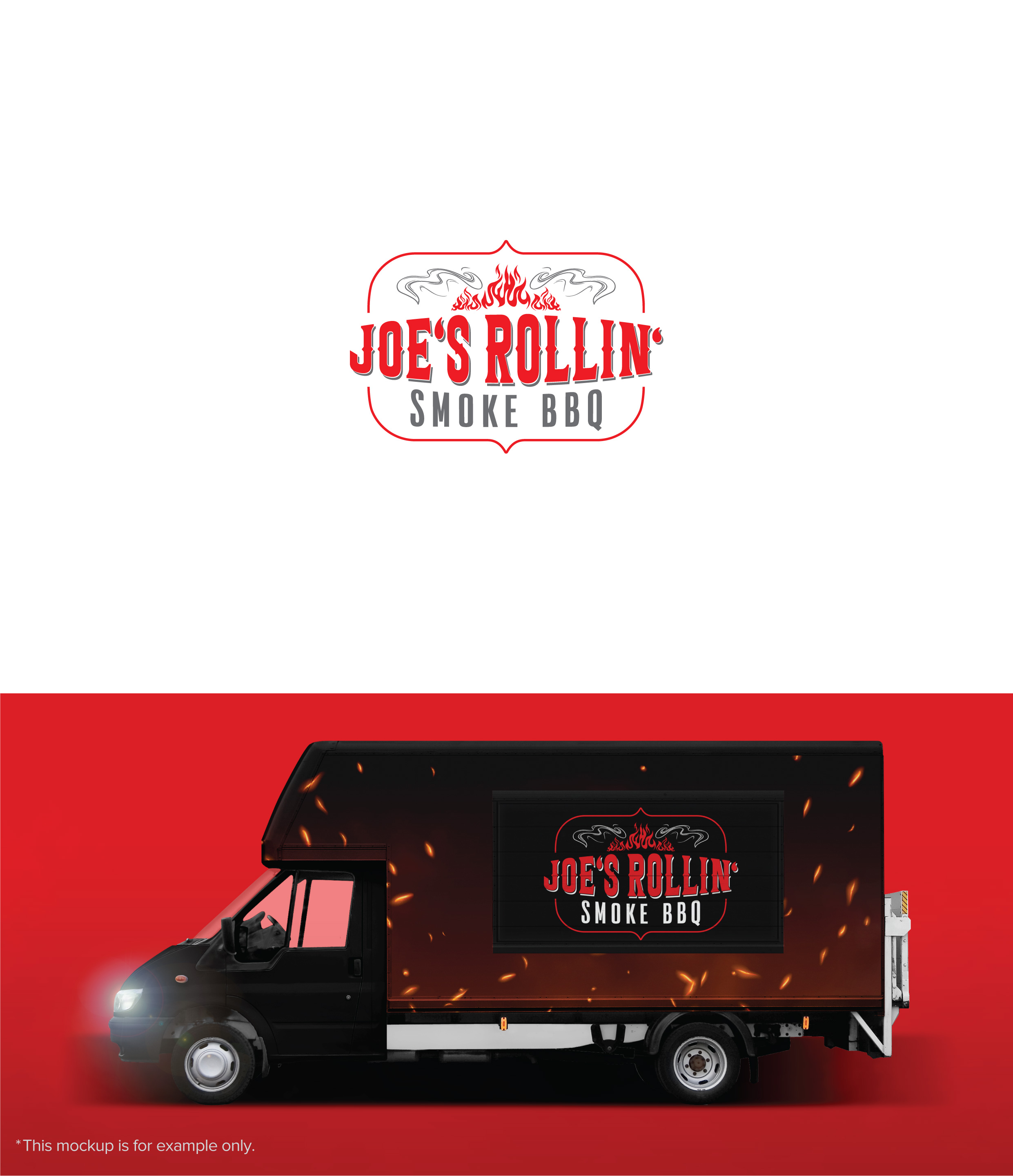 Logo Design by phosphorus for Joe's Rollin' Smoke BBQ | Design #25275935