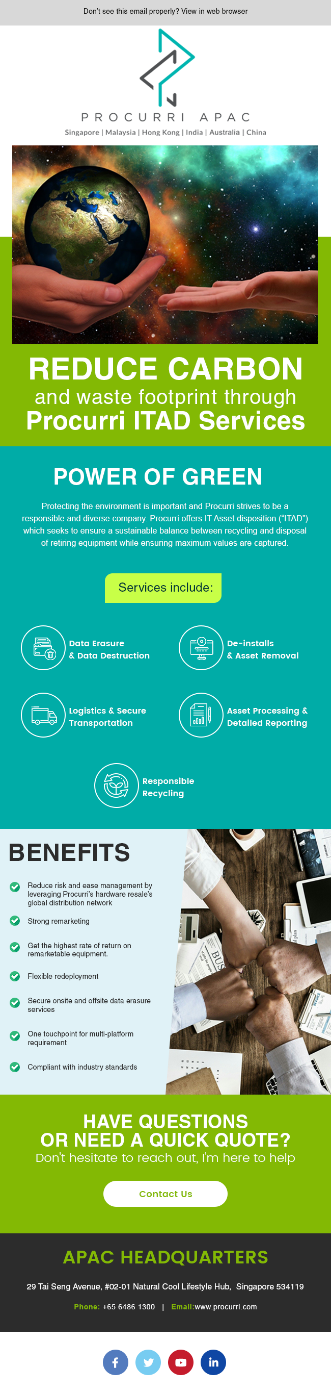 Email Marketing Design by Expert Designer for Procurri | Design #25282702