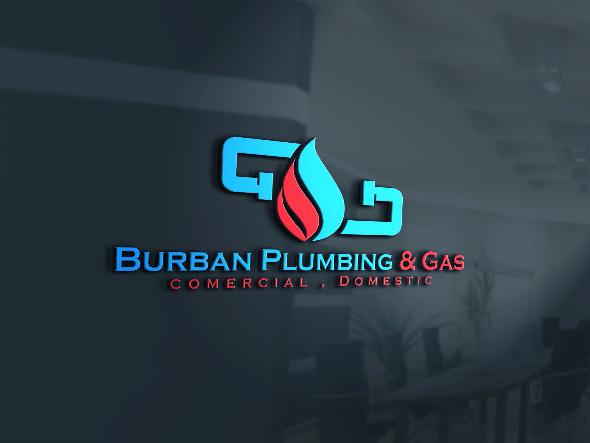 Logo Design by adnan001 2 for Burban Plumbing & Gas | Design #25272962