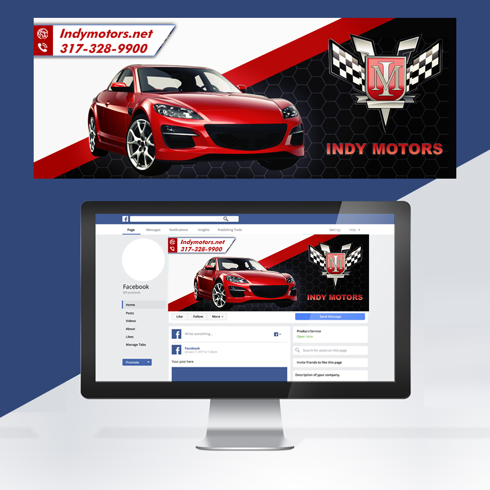 Facebook Design by bext22 for Indy Motors, Inc. | Design #25283427