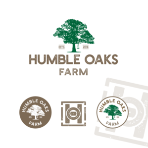 Humble Oaks (on the same line) Farm | Logo Design by Samantha Ward Design