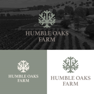 Humble Oaks (on the same line) Farm | Logo Design by simple mind