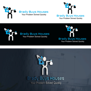 Brady Buys Houses: Your Problem Solved Quickly | Logo Design by emptyboxgraphics