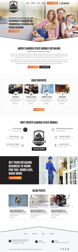 New website design for small car detailing company.  | Web-Design von Sbss