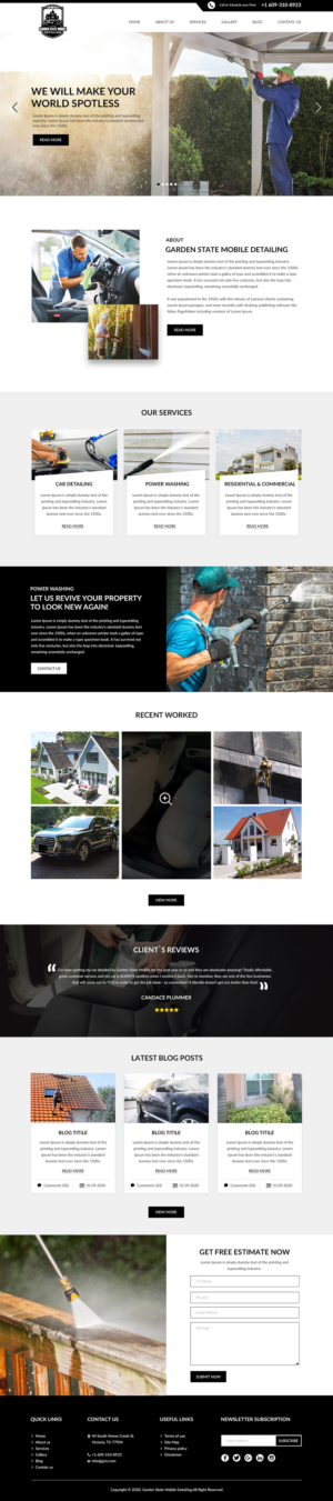 New website design for small car detailing company.  | Web Design par bdesigner9