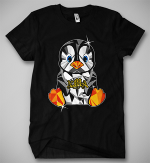 Glass Penguin With Diamond Chain | Diseño de Camiseta por Jonya