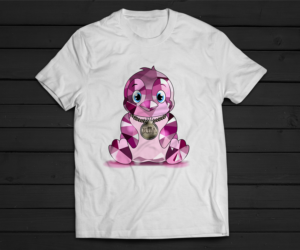 Glass Penguin With Diamond Chain | Diseño de Camiseta por FigliaPerduta