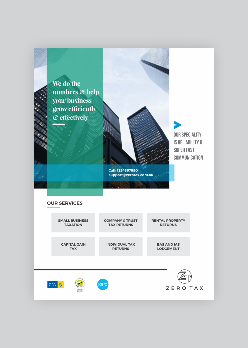 Design de Flyer par Naavyd pour Zero Tax | Design #25307046