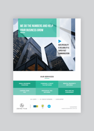 Flyer Design by Naavyd for Zero Tax | Design: #25307048