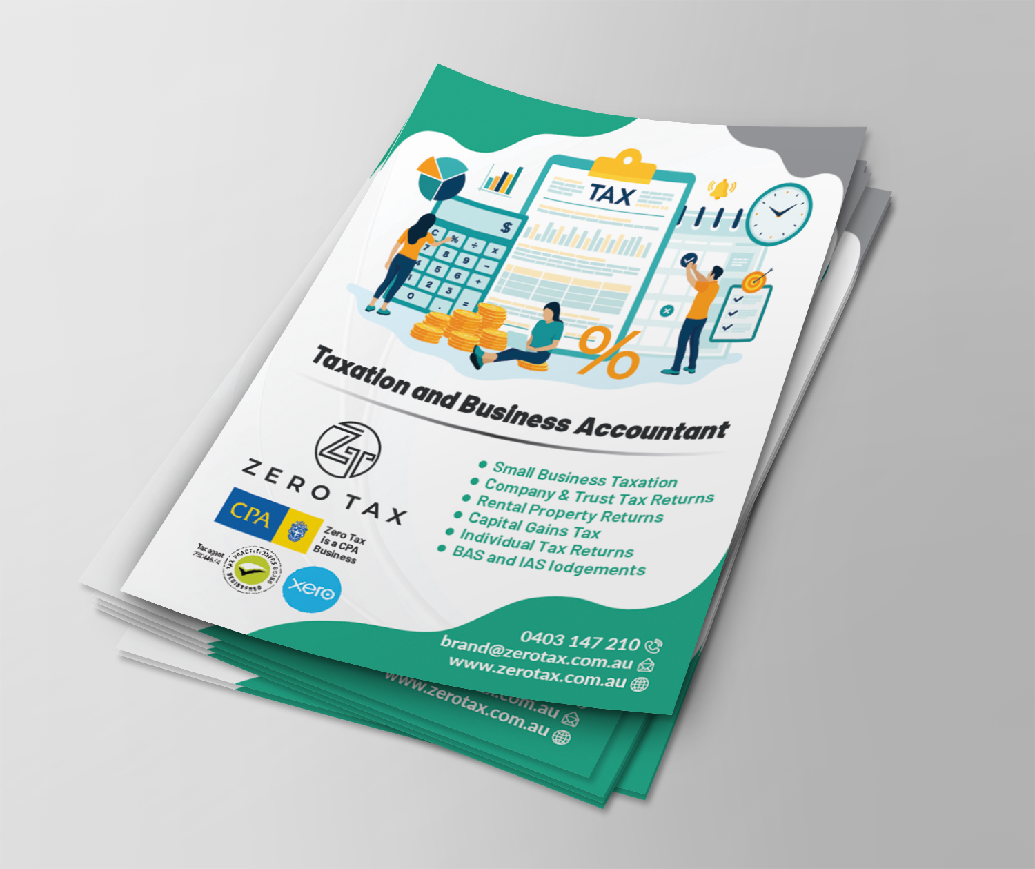 Flyer Design by Deziners Zone for Zero Tax | Design #25285990