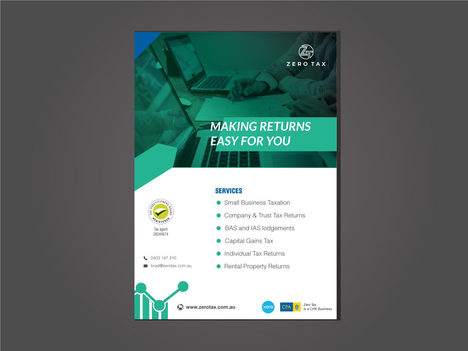 Design de Flyer par izzib pour Zero Tax | Design #25309538