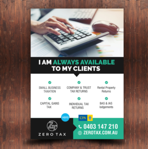 Business is called "Zero Tax". Accounting and tax services.  | Flyer-Design von chandrayaan.creative