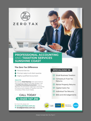 Flyer-Design von D Creative für Zero Tax | Design: #25289588