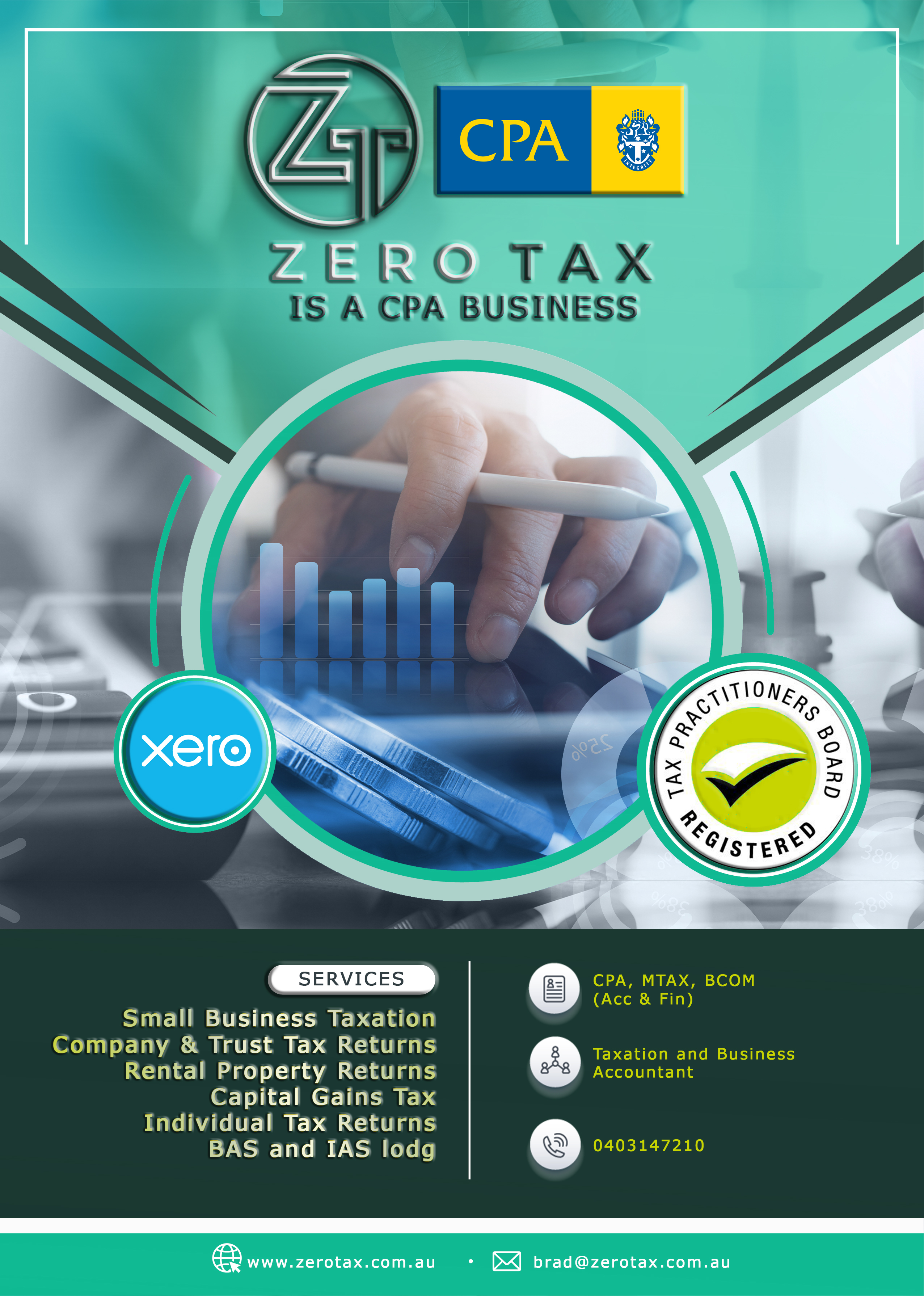 Flyer-Design von Likhang Mawieshams für Zero Tax | Design #25300591