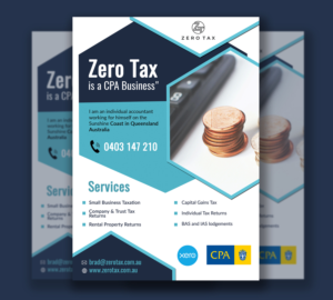 Flyer-Design von n214008 für Zero Tax | Design #25282791