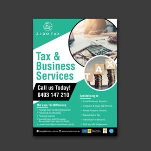 Flyer Design by Schöpfer for Zero Tax | Design: #25288375