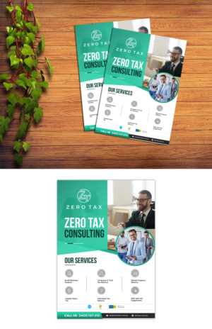 Business is called "Zero Tax". Accounting and tax services.  | Flyer-Design von ZeneFashions