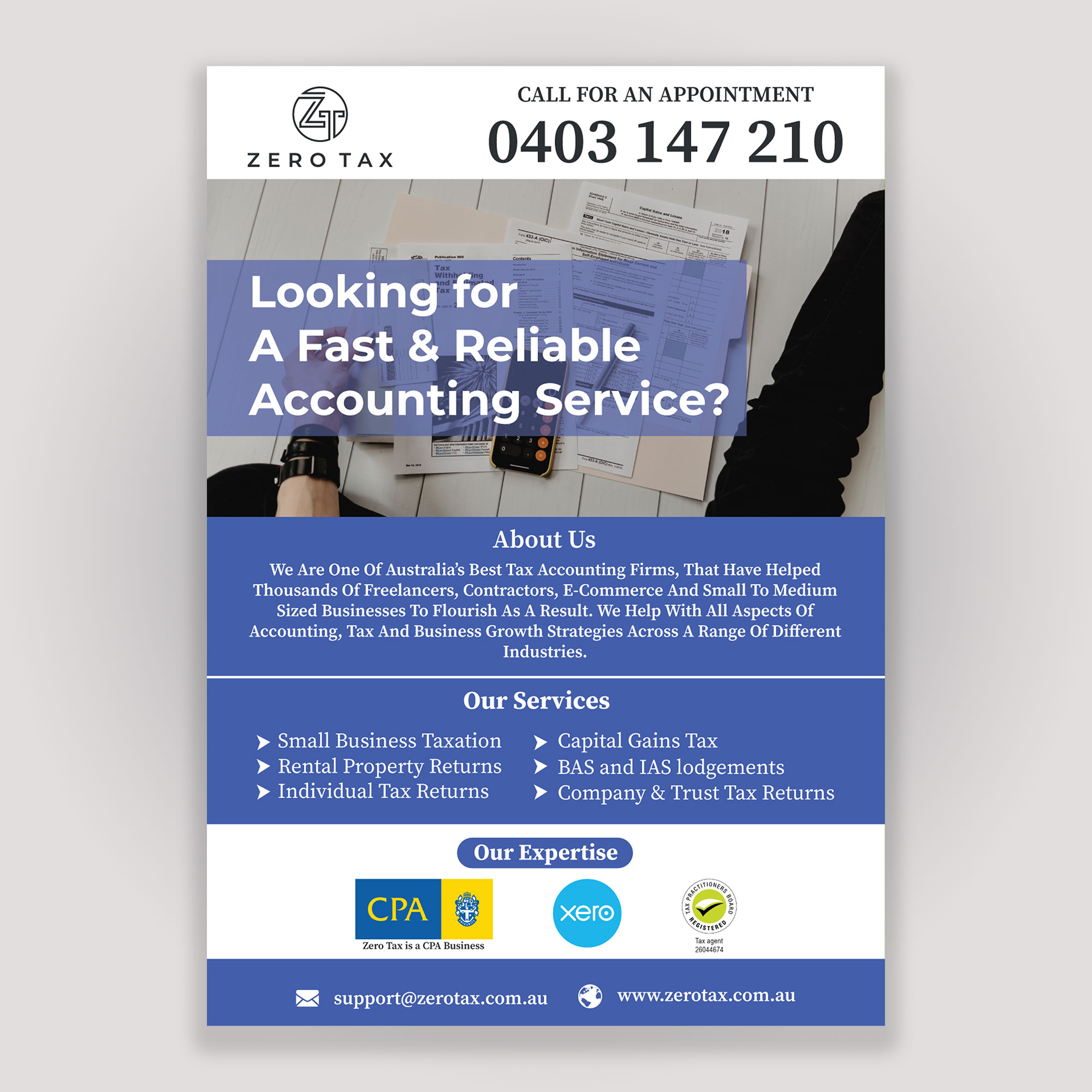 Design de Flyer par nurulhasan.iou pour Zero Tax | Design #25304379