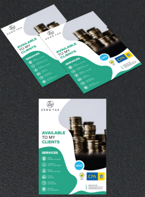 Business is called "Zero Tax". Accounting and tax services.  | Flyer-Design von Shumaila Kiran