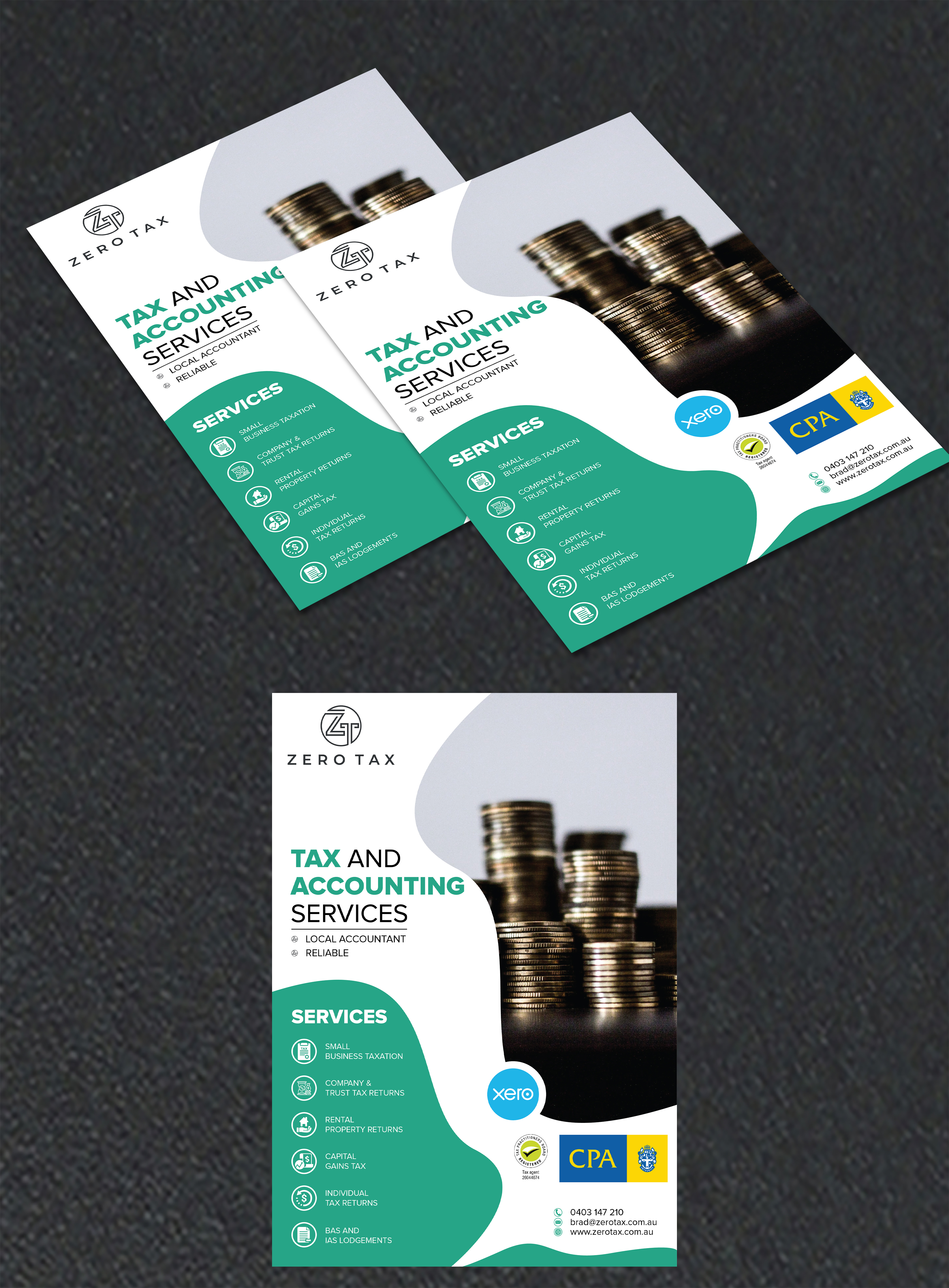 Design de Flyer par Shumaila Kiran pour Zero Tax | Design #25289956