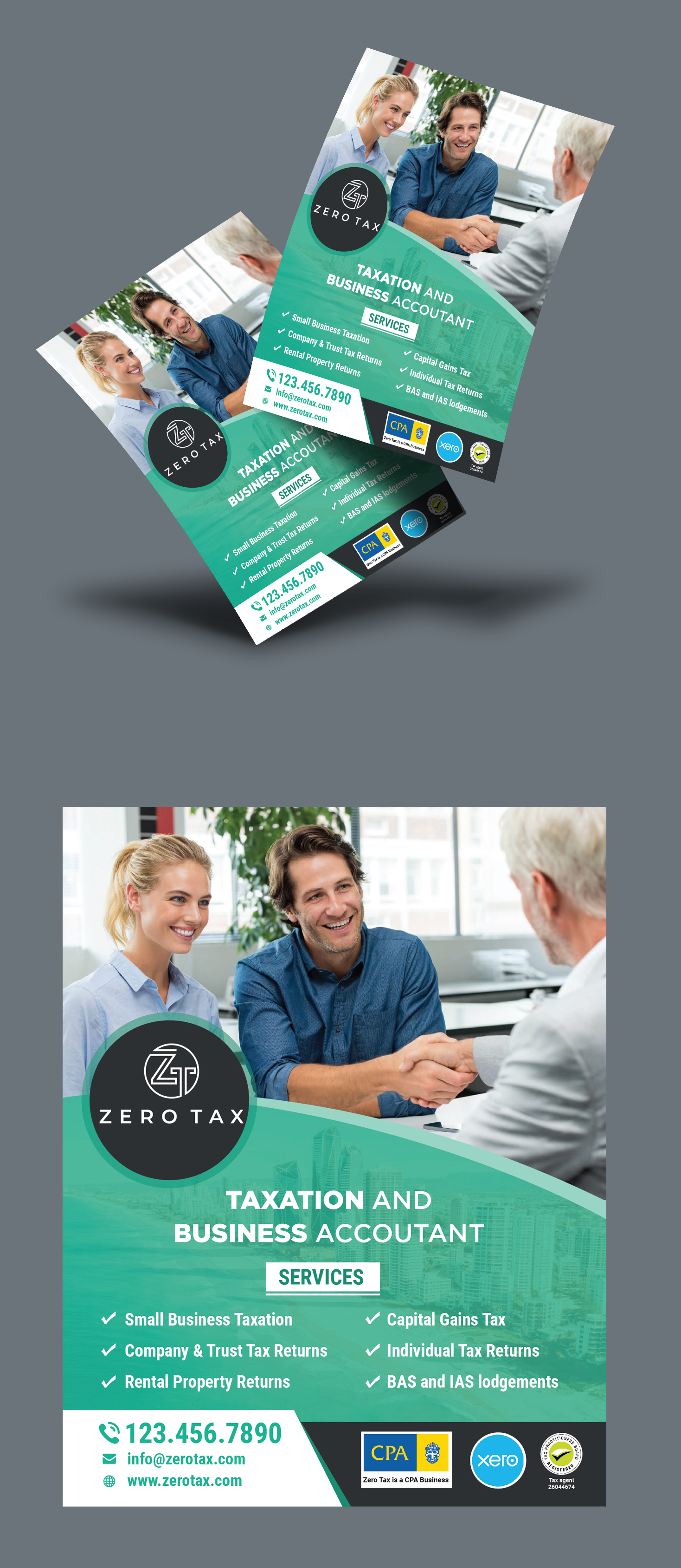 Design de Flyer par Gangadhar Jena pour Zero Tax | Design #25323940