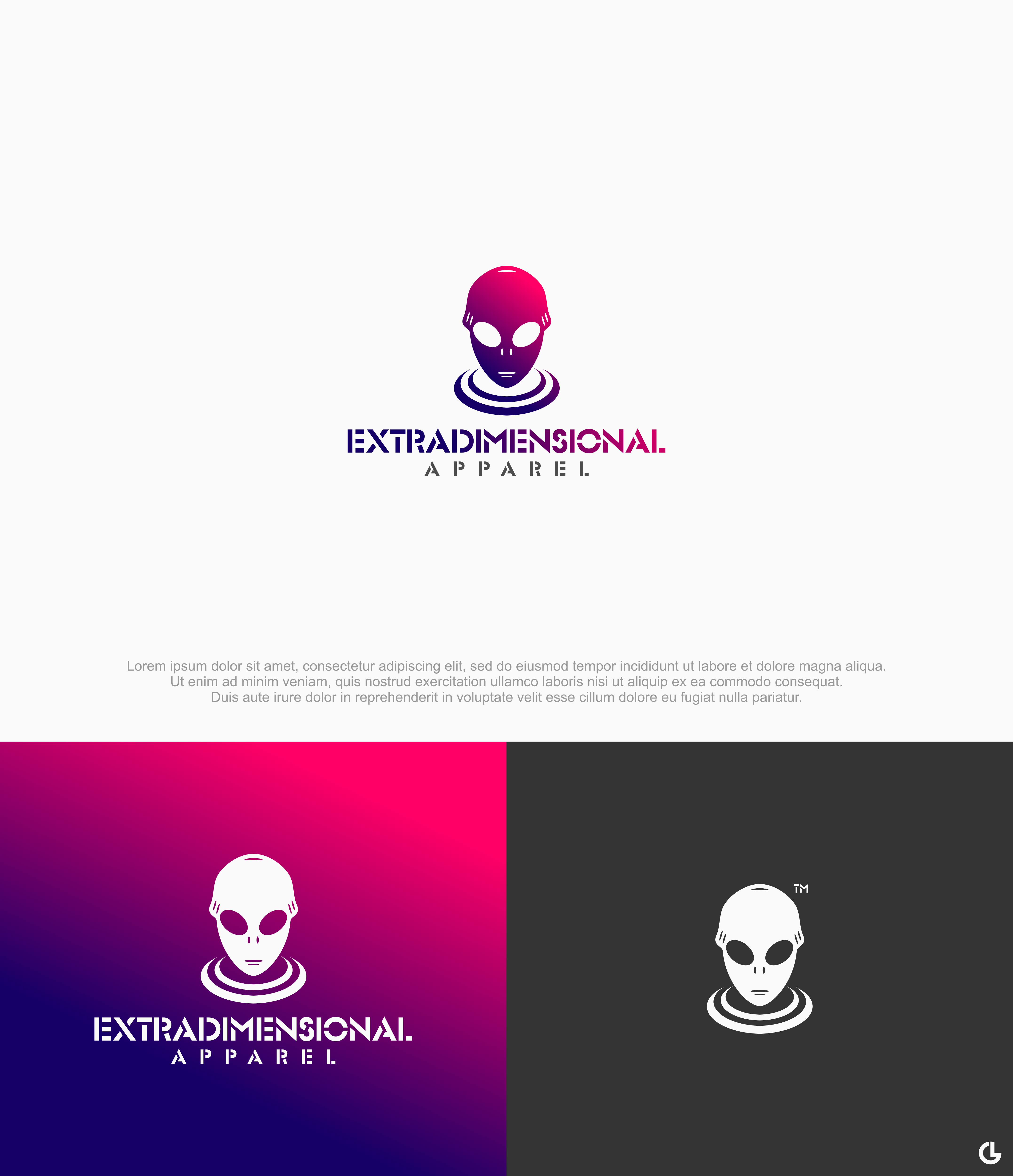 Logo Design by RICKY.T for Extradimensional Apparel | Design #25321209