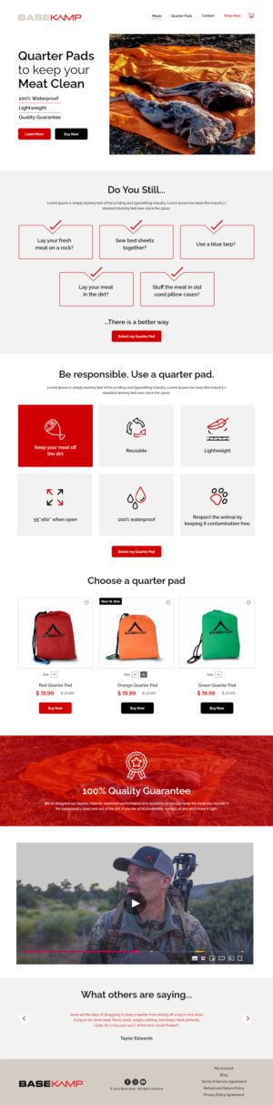 Sales/Landing Page Redesign for Hunting product | Web Design by lnb...
